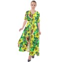 Hawaii Hibiscus Green Tropical Flowers Boho Maxi Dress View1