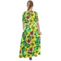 Hawaii Hibiscus Green Tropical Flowers Boho Maxi Dress View2