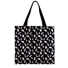 Gray & White Kitty Cats Shadow Zipper Grocery Tote Bag by CoolDesigns