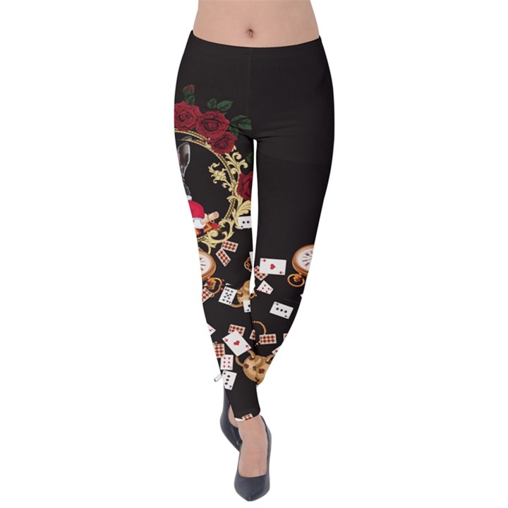 Alice Rabbit Dark Velvet Leggings