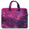 Deep Pink Space Purple Fun Night Stars Carrying Handbag Laptop 16  Double Pocket Laptop Bag  View1