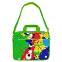 Colorful Splattered Paint Strokes Stylish 16  Shoulder Laptop Bag  View1