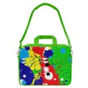 Colorful Splattered Paint Strokes Stylish 16  Shoulder Laptop Bag  View2