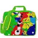 Colorful Splattered Paint Strokes Stylish 16  Shoulder Laptop Bag  View3