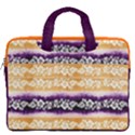 Orange Purple Hibiscus Floral Tie Dye Double Pocket 16  Laptop Bag View2