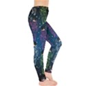 Space Stars Dark Steel Blue Astronaut Kitty Cat Leggings  View4