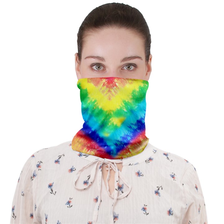 Unicorn Rainbow Colorful Tie Dye Face Cover Bandana (Adult)