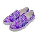 Violet Splashes of Paint Womens Canvas Slip Ons View2