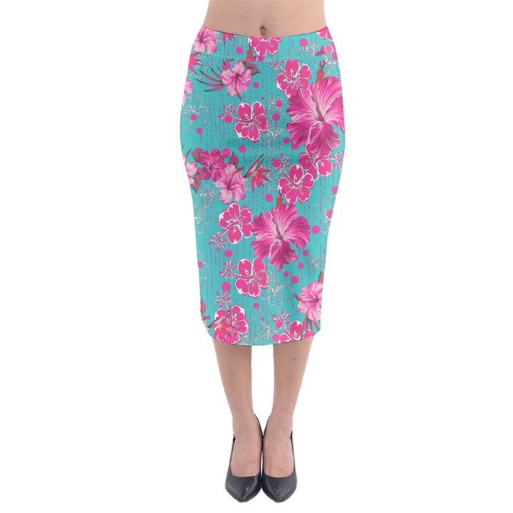 Mint Hawaii 2 Midi Pencil Skirt