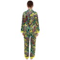 Vintage Aztec Yellow Floral Flower Satin Long Sleeve Pyjamas Set View2