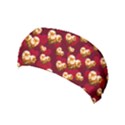 Heart Shapes Dark Red & Gold Valentines Day Yoga Headbands View1