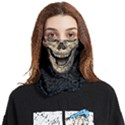 Black Cool Skeleton Skulls Rave Face Covering Bandana (Two Sides) View1