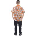 Seamless Dalmatian Dogs Orange Men s Short Sleeve Shirt View2