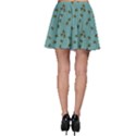 Dark Aqua Pattern of the Bee on Honeycombs Skater Skirt View2