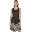 Tie Dye Dark Gray Knee Length Skater Dress With Pockets View1