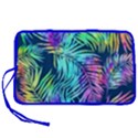 Dark Cadet Blue Hawaiian Palm Leaves Pen Storage Case View1