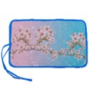 Light Blue & Pink Pantone Japanese Style Cherry Blossom Pen Storage Case View1