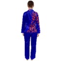 Japanese Style Blue Blossom Crane Floral Flowers Satin Long Sleeve Pyjamas Set View2