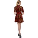 Aztec Collage Patchwork Red Belted Shirt Dress View2