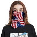 US Flag Blue Seamless Face Covering Ear Loops Bandana (Two Sides) View1