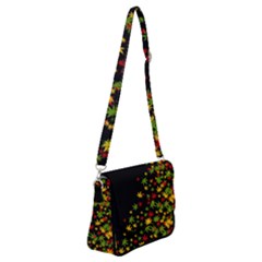 Cannabis Black Marijuana Badges With Marijuana Leaves Shoulder Bag With Back Zipper by CoolDesigns