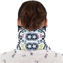 Sugar Skull Flowers Black & White Adult Face Covering Bandana View2