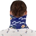 Hawaiian Frangipani Floral Dark Blue Waist Face Covering Bandana View2