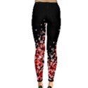 Shine Heart Shapes Sky Blue & Red Inside Out Leggings View4