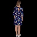 Rick Morty in Space Frizzle Letter Dark Blue Velour Kimono Dress View4