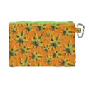 Mexico Marijuana Orange Cannabis Leaves Canvas Cosmetic Bag View2