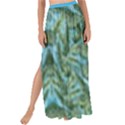 Summer Hawaii Palm Leaves Aqua Maxi Chiffon Tie-Up Sarong View1