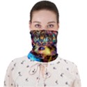 Hand Drawn Art Colorful  Sketch Tiger Seamless Adult Face Mask Bandanas for Dust Outdoor View1