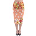 Orange Hawaii Midi Pencil Skirt View1