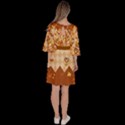 Sianna Autumn Leaves Pretzel Pattern Velour Kimono Dress View4