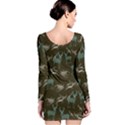 Dreamy Deer Dark Green Celestial Long Sleeve Velvet Bodycon Dress View2