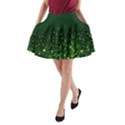 Leave Green Clover Shamrock Handraw A-Line Pocket Skirt View1