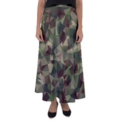 Abstract Vector Military Camouflage Background Flared Maxi Skirt by Bedest