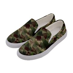 Abstract Vector Military Camouflage Background Women s Canvas Slip Ons by Bedest