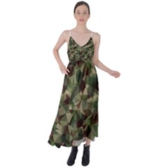 Abstract Vector Military Camouflage Background Tie Back Maxi Dress by Bedest