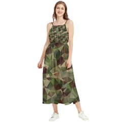 Abstract Vector Military Camouflage Background Boho Sleeveless Summer Dress by Bedest