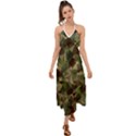 Abstract Vector Military Camouflage Background Halter Tie Back Dress  View1