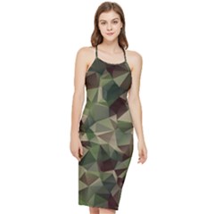 Abstract Vector Military Camouflage Background Bodycon Cross Back Summer Dress by Bedest