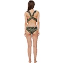 Abstract Vector Military Camouflage Background Low Cut Ruffle Edge Bikini Set View4