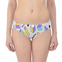 Tridimensional Pastel Shapes Background Memphis Style Hipster Bikini Bottoms by Bedest