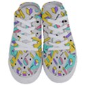 Tridimensional Pastel Shapes Background Memphis Style Half Slippers View1