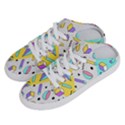 Tridimensional Pastel Shapes Background Memphis Style Half Slippers View2