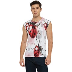 Ladybugs Pattern Texture Watercolor Men s Raglan Cap Sleeve T-shirt by Bedest