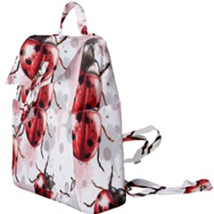 Ladybugs Pattern Texture Watercolor Buckle Everyday Backpack by Bedest