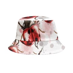 Ladybugs Pattern Texture Watercolor Bucket Hat by Bedest