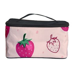 Seamless Strawberry Fruit Pattern Background Cosmetic Storage Case by Bedest